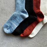 4-4007|Linen Wool Ribbed Socks