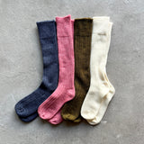 4-4006|Wool Ribbed Knee Socks