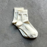 4-4004|Wool Plain Ankle Socks