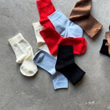 4-4004|Wool Plain Ankle Socks
