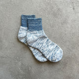 Indigo Organic Cotton Pile Ankle Socks | 7-5020