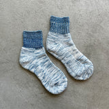 Indigo Organic Cotton Pile Ankle Socks | 7-5020