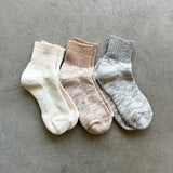 Organic Cotton Ankle Pile Socks|7-5004