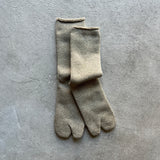 Organic Cotton Blended Yak Pile Tabi Socks|7-5005