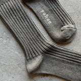 Organic Cotton Blended Yak Ribbed Socks|7-6001-2513