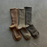 Organic Cotton Blended Yak Ribbed Socks|7-6001