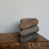 Organic Cotton Blended Yak Ribbed Socks|7-6001-2513