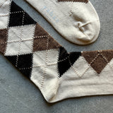 Organic Cotton Alpaca Yak Argyle Socks | 7-5016