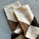 Organic Cotton Alpaca Yak Argyle Socks | 7-5016