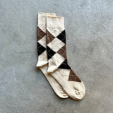 Organic Cotton Alpaca Yak Argyle Socks | 7-5016