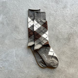 Organic Cotton Alpaca Yak Argyle Socks | 7-5016