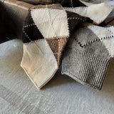 Organic Cotton Alpaca Yak Argyle Socks | 7-5016