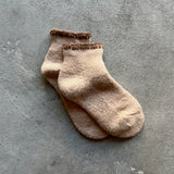Alpaca Organic Cotton Garland Stitch Pile Socks|7-5011