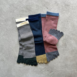 9-1097|ウール 5本指細ボーダー