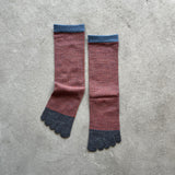 9-1097|ウール 5本指細ボーダー