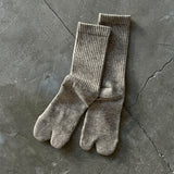 8-0450|Supima x Yak tabi-style pile socks