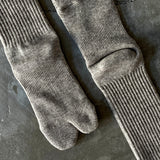 8-0450|Supima x Yak tabi-style pile socks