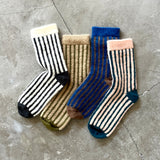 4-4005|Organic Cotton Mohair Stripes Socks
