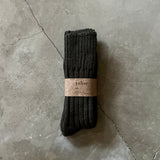 Organic Cotton Low Gauge Socks|7-5023|Natural Black