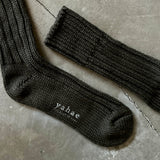 Organic Cotton Low Gauge Socks|7-5023|Natural Black