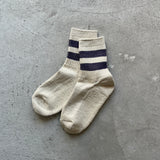 4-2000|Organic Cotton Linen Pile Sole Line Socks
