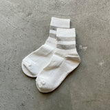 4-2000|Organic Cotton Linen Pile Sole Line Socks