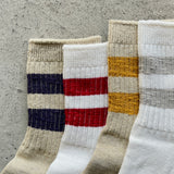 4-2000|Organic Cotton Linen Pile Sole Line Socks