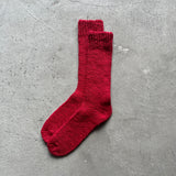 4-2002|Organic Cotton Linen Low Gauge Plain Socks