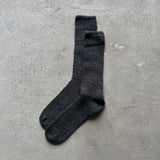 4-2002|Organic Cotton Linen Low Gauge Plain Socks