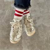 4-2000|Organic Cotton Linen Pile Sole Line Socks