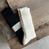 4-4007|Linen Wool Ribbed Socks