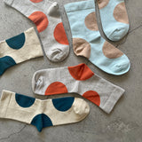 4-2008|Organic Cotton Rubber Free Asymmetry Dot Socks