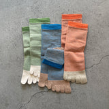 4-2006|Organic Cotton Linen Toe Ankle Socks