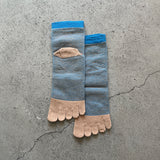 4-2006|Organic Cotton Linen Toe Ankle Socks