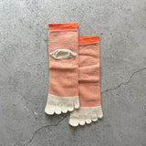 4-2006|Organic Cotton Linen Toe Ankle Socks