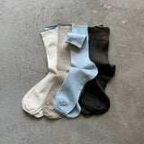 4-2010|Linen Ribbed Socks