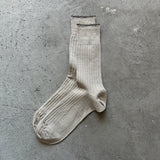 4-2010|Linen Ribbed Socks