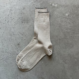 4-2010|Linen Ribbed Socks