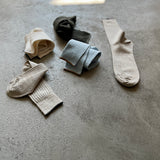 4-2010|Linen Ribbed Socks