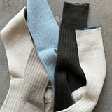 4-2010|Linen Ribbed Socks