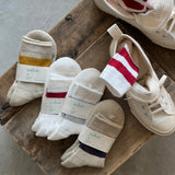4-2000|Organic Cotton Linen Pile Sole Line Socks