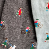 4-9001|Organic Cotton Walk Pattern Socks