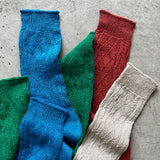 4-2011|Linen Cable Pattern Socks