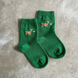 5-1500|Kids 鹿&鹿せんべいソックス