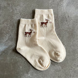 5-1500|Kids 鹿&鹿せんべいソックス