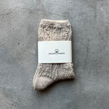 8-0809|コットン×リネン サンダルソックス