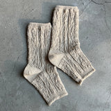 8-0809|コットン×リネン サンダルソックス