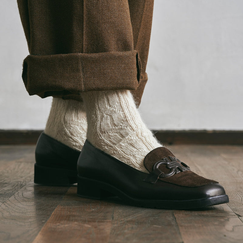 Alpaca Cable Pattern Socks｜7-5008
