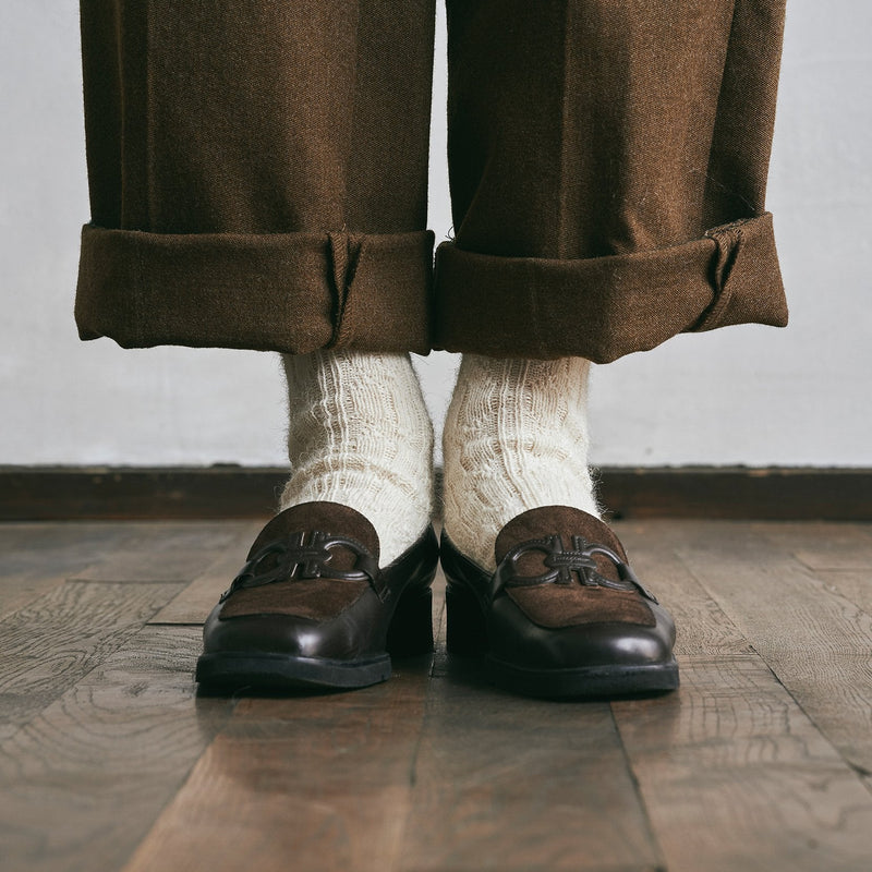 Alpaca Cable Pattern Socks｜7-5008
