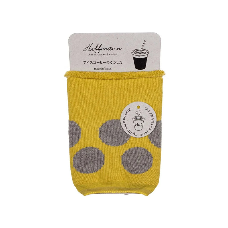 9-9009｜Organic cotton iced coffee socks, dot pattern